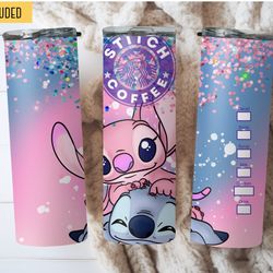 stitch lover paradise tumbler, stitch tumbler, stitch 20oz skinny tumbler, stitch 30oz skinny tumbler