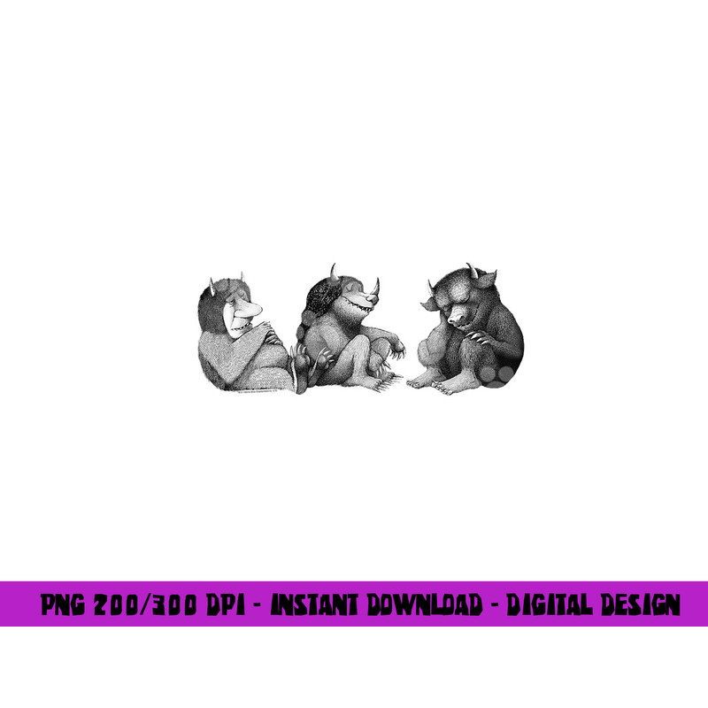 Where the Wild Things Are Trio  png, sublimation .jpg