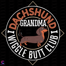 dachshund grandma i wiggle butt club svg, trending svg, grandma svg, dog svg, do