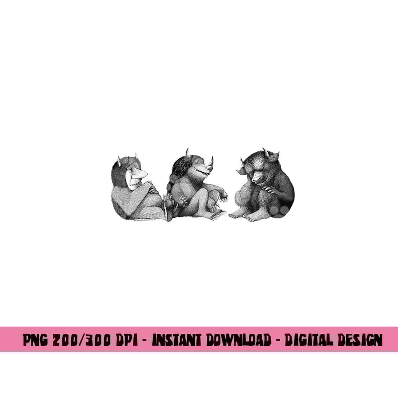 Where the Wild Things Are Trio png, sublimation .jpg