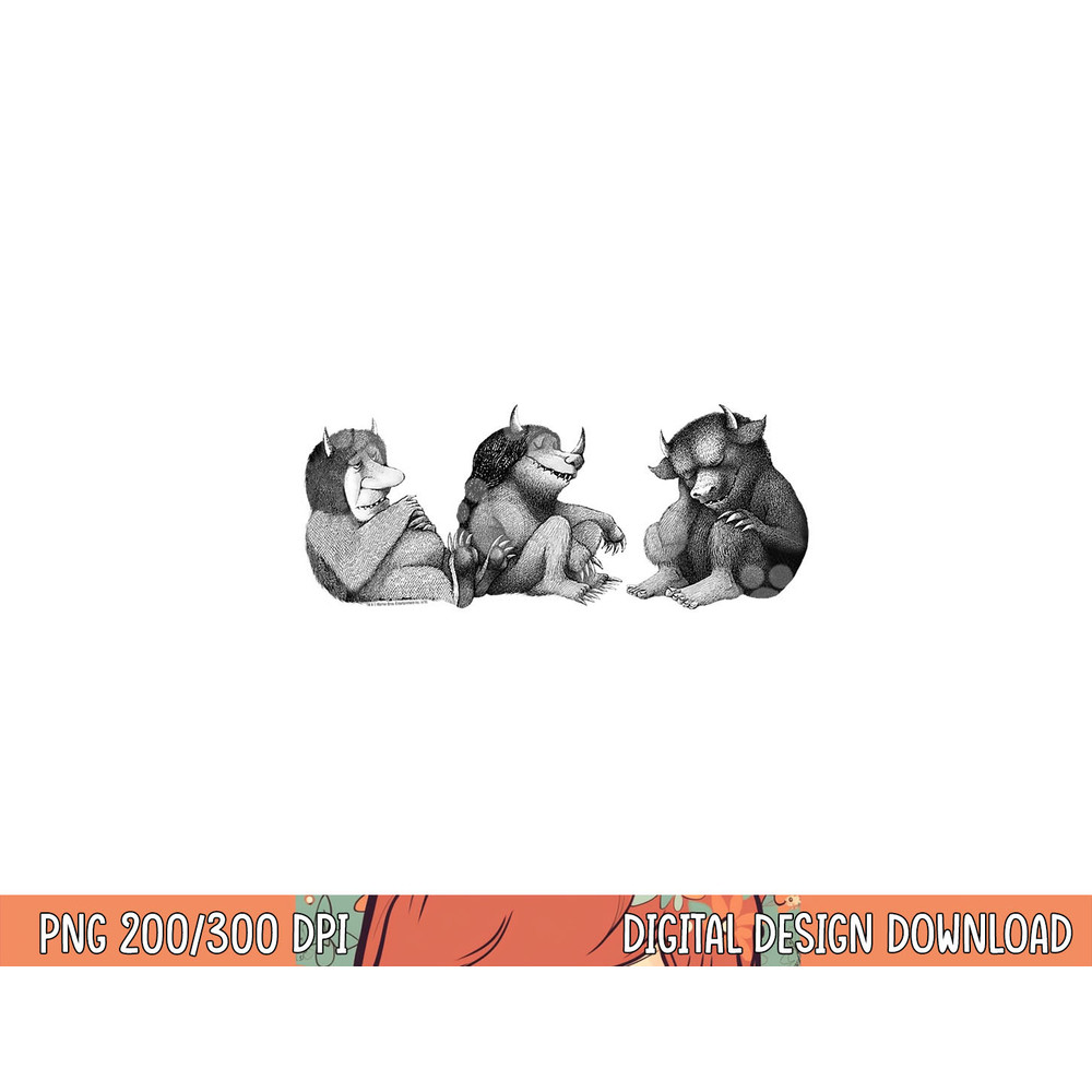 Where the Wild Things Are Trio png, sublimation .jpg