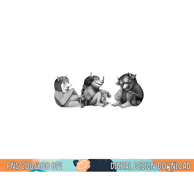Where the Wild Things Are Trio  png, sublimation .jpg