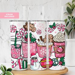 christmas gingerbread tumbler, christmas gingerbread skinny tumbler