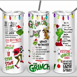 grinch to do list tumbler, grinch to do list skinny tumbler