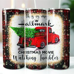 hallmark christmas movie tumbler, hallmark christmas movie skinny tumbler
