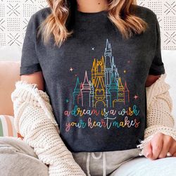 cinderella castle a dream is a wish your heart makes shirt, disney princess t-shirt,