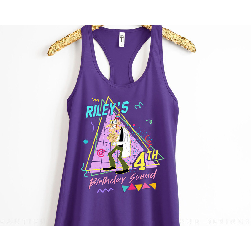 Custom Disney Phineas And Ferb Birthday T-shirt  Perry Dr Doofenshmirtz Candace  Personalized Disney Birthday Shirt  Birthday Boy Girl - 4.jpg