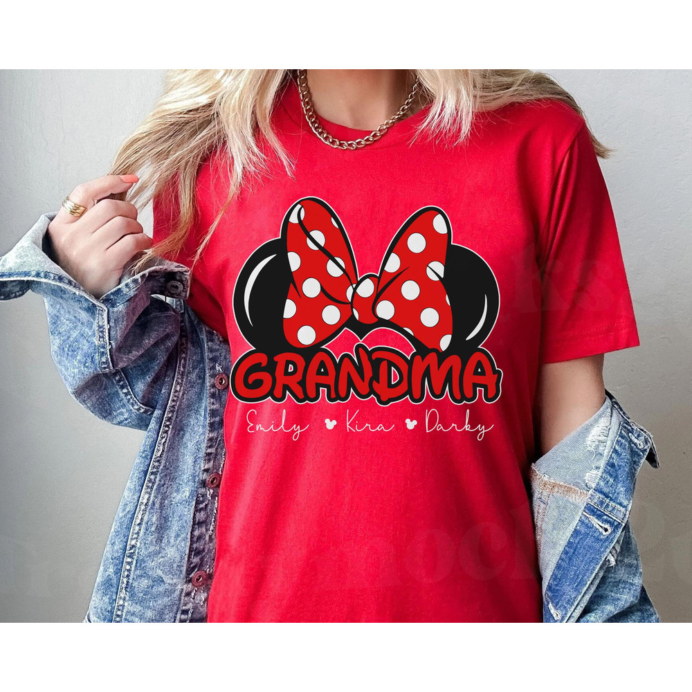 Custom Grandma Minnie Mouse Ears with Bow Shirt  Disney Grandmother T-shirt  Mother's Day Gift Ideas  Walt Disney World  Disneyland Trip - 1.jpg