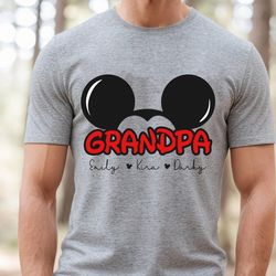 custom kids name mickey mouse ears grandpa shirt, personalized nickname t-shirt, disn