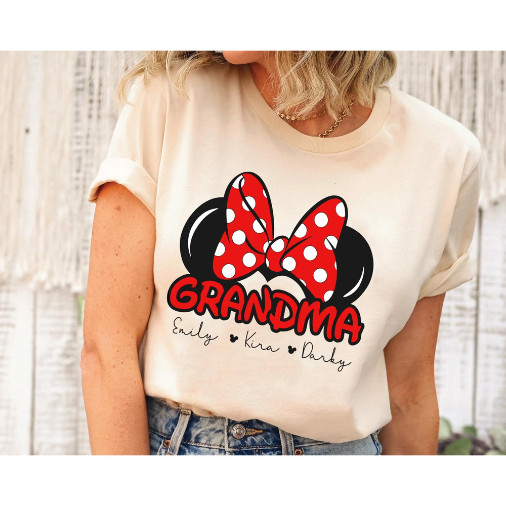 Custom Grandma Minnie Mouse Ears with Bow Shirt  Disney Grandmother T-shirt  Mother's Day Gift Ideas  Walt Disney World  Disneyland Trip - 2.jpg