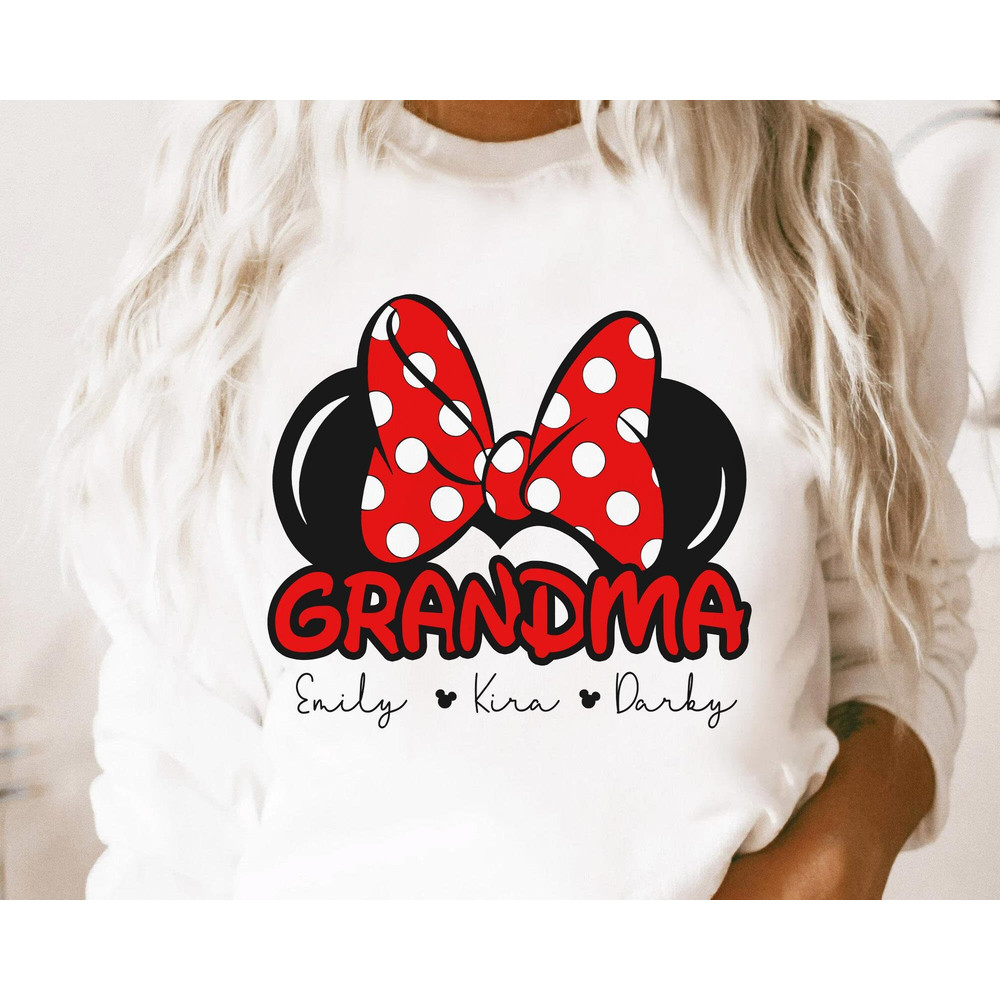 Custom Grandma Minnie Mouse Ears with Bow Shirt  Disney Grandmother T-shirt  Mother's Day Gift Ideas  Walt Disney World  Disneyland Trip - 4.jpg