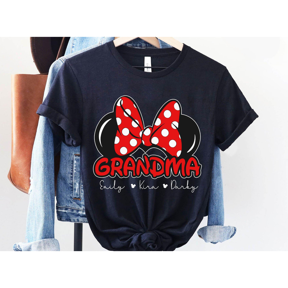 Custom Grandma Minnie Mouse Ears with Bow Shirt  Disney Grandmother T-shirt  Mother's Day Gift Ideas  Walt Disney World  Disneyland Trip - 5.jpg