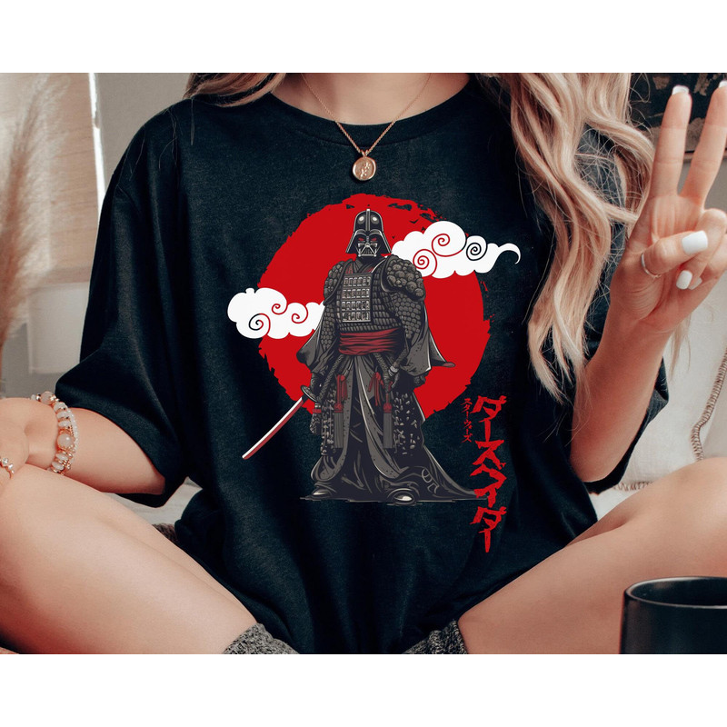 Darth Vader Samurai Red Sun Japanese Art Shirt Star Wars Celebration  May the 4th Be With You  Galaxy's Edge  Star Wars Birthday T-shirt - 3.jpg