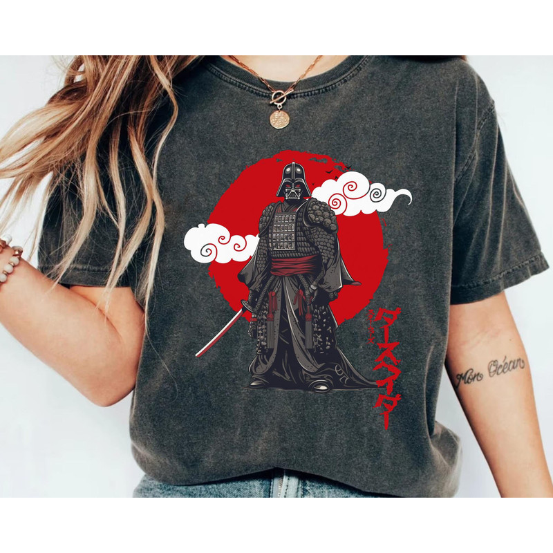 Darth Vader Samurai Red Sun Japanese Art Shirt Star Wars Celebration  May the 4th Be With You  Galaxy's Edge  Star Wars Birthday T-shirt - 4.jpg