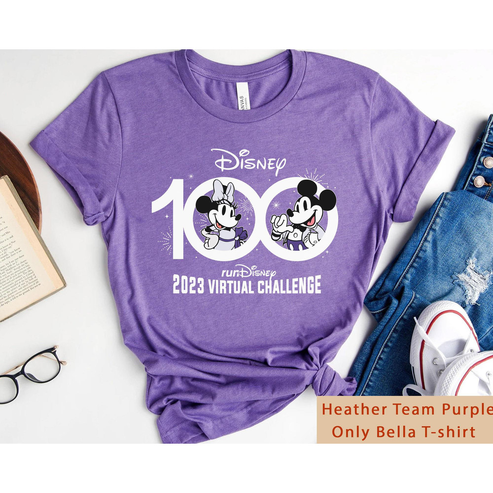 Disney 100 Mickey Minnie 2023 Virtual Challenge Shirt Disney Marathon Weekend T-shirt Disney Running Shirt Disney 100 Years Of Wonder - 1.jpg
