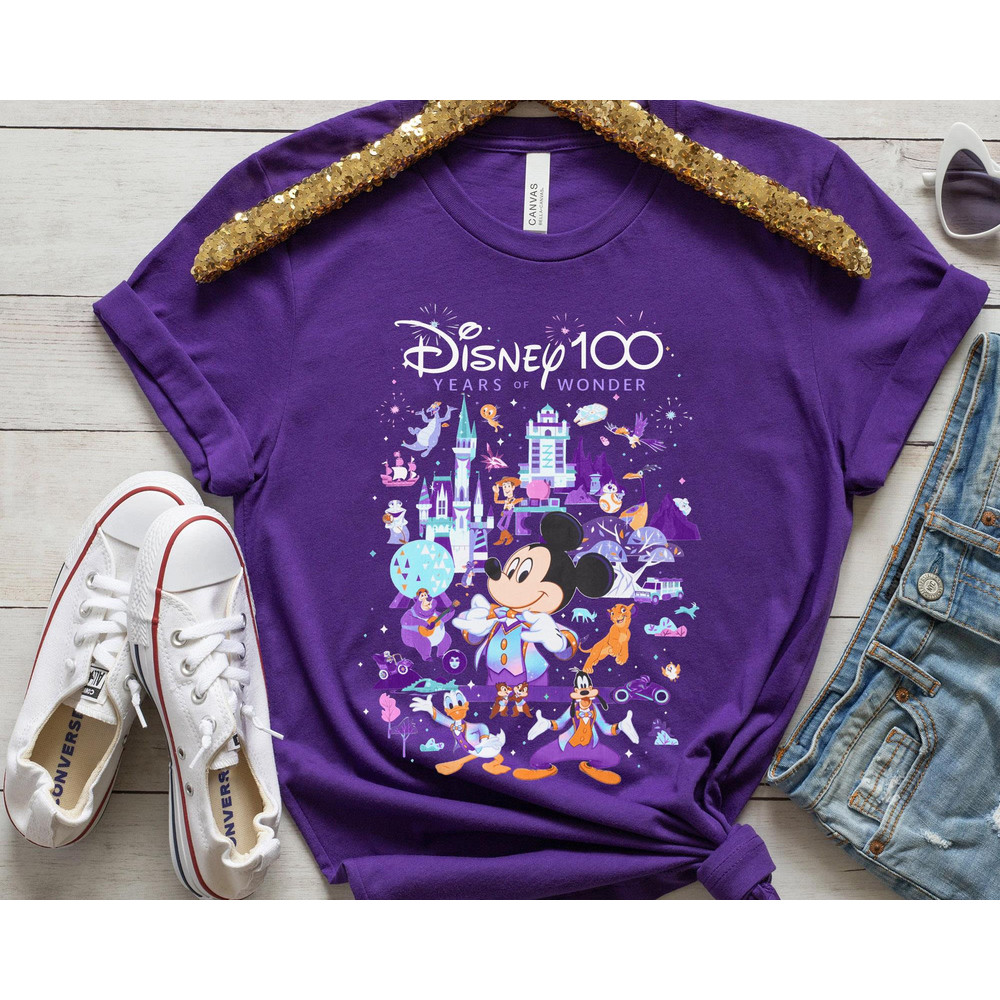Disney 100 Years Of Wonder Mickey and Friends Shirt Disney Platinum Celebration T-shirt Disney 100th Anniversary Disneyland Trip - 1.jpg