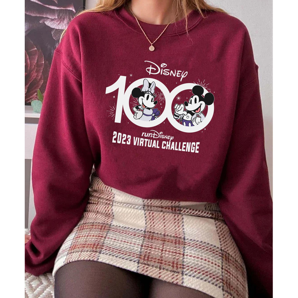 Disney 100 Mickey Minnie 2023 Virtual Challenge Shirt Disney Marathon Weekend T-shirt Disney Running Shirt Disney 100 Years Of Wonder - 3.jpg