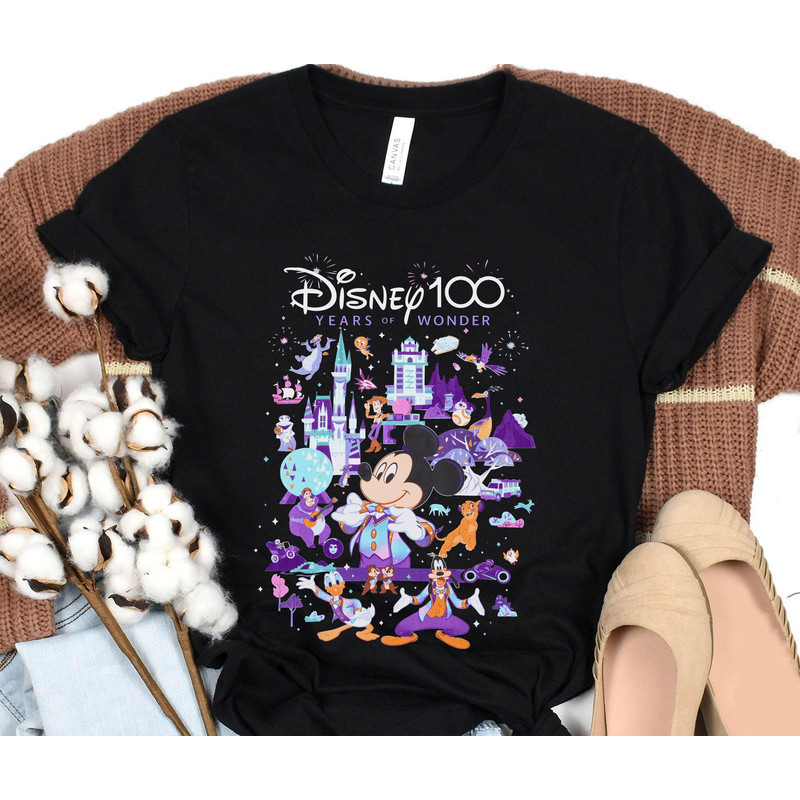 Disney 100 Years Of Wonder Mickey and Friends Shirt Disney Platinum Celebration T-shirt Disney 100th Anniversary Disneyland Trip - 3.jpg