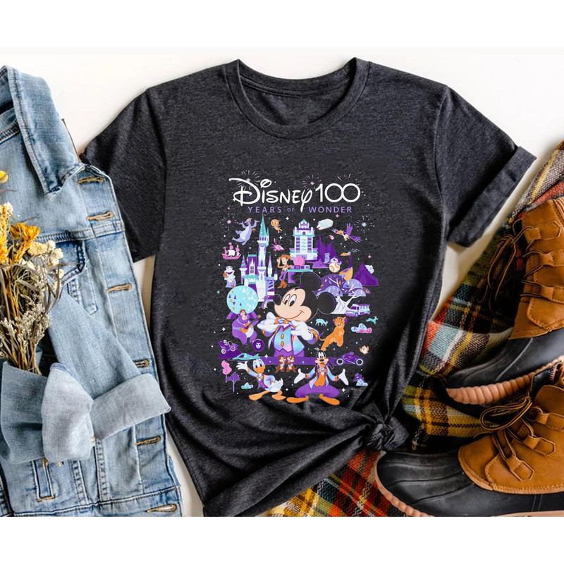 Disney 100 Years Of Wonder Mickey and Friends Shirt Disney Platinum Celebration T-shirt Disney 100th Anniversary Disneyland Trip - 4.jpg