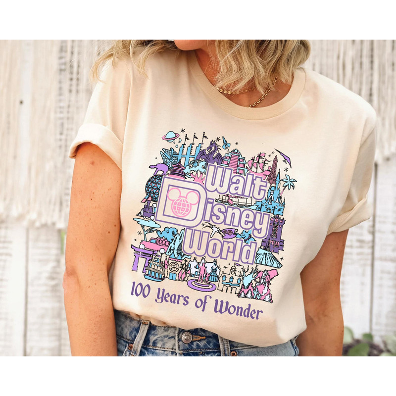 Disney 100 Years Of Wonder Walt Disney World Shirt Disneyland 100Th Anniversary Platinum Celebration Tee Disney 100 Trip Outfits - 1.jpg