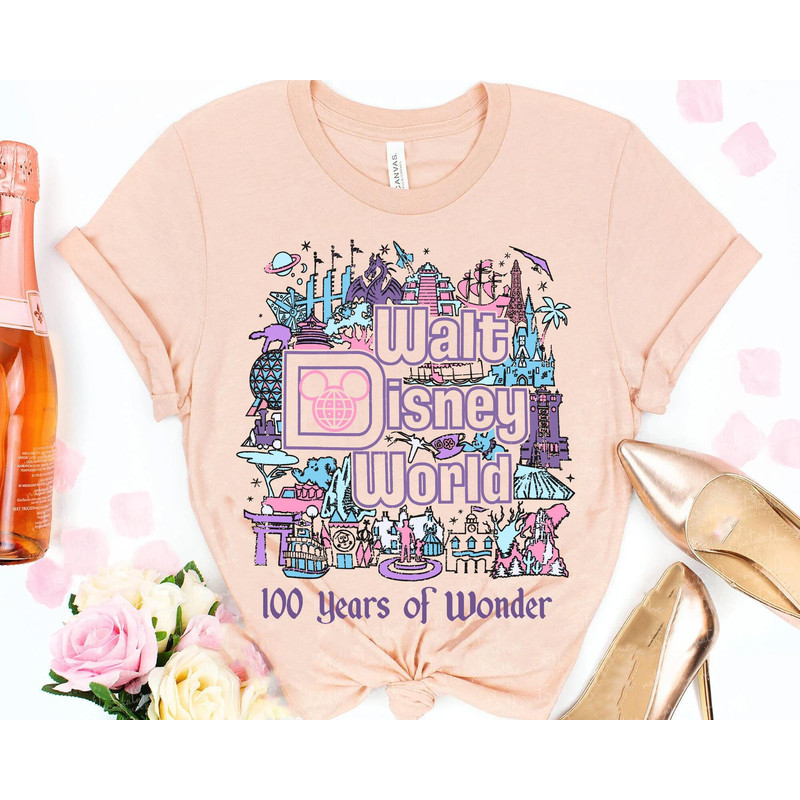 Disney 100 Years Of Wonder Walt Disney World Shirt Disneyland 100Th Anniversary Platinum Celebration Tee Disney 100 Trip Outfits - 2.jpg
