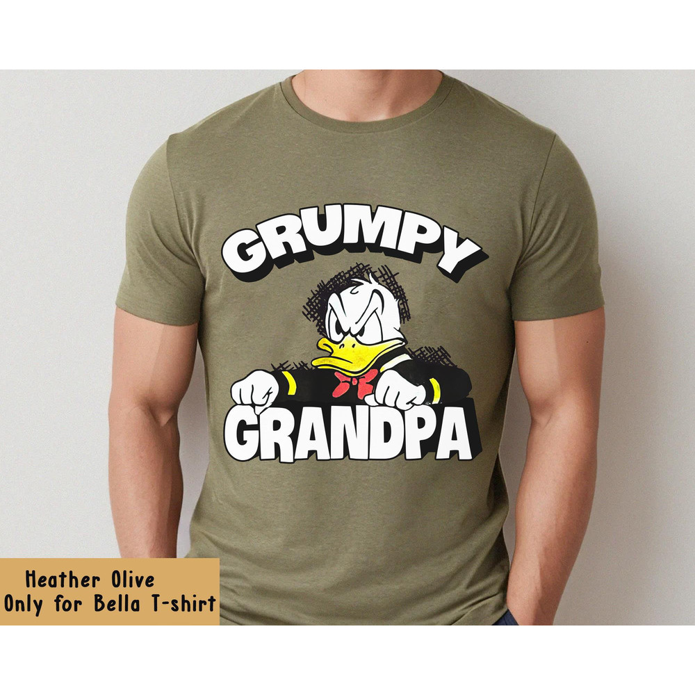 Disney Grumpy Grandpa Shirt Angry Donald Duck Grandpa T-shirt Father's Day Gift For Grandfather Disneyland Trip Birthday Gift Ideas - 1.jpg