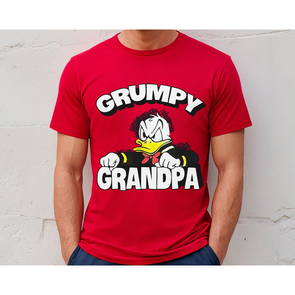 Disney Grumpy Grandpa Shirt Angry Donald Duck Grandpa T-shirt Father's Day Gift For Grandfather Disneyland Trip Birthday Gift Ideas - 3.jpg
