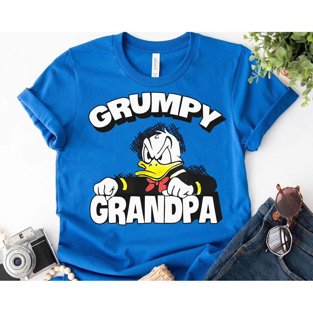 Disney Grumpy Grandpa Shirt Angry Donald Duck Grandpa T-shirt Father's Day Gift For Grandfather Disneyland Trip Birthday Gift Ideas - 4.jpg