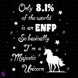 only 8.1 percent of the world is an enfp svg, trending svg, unicorn svg, quotes