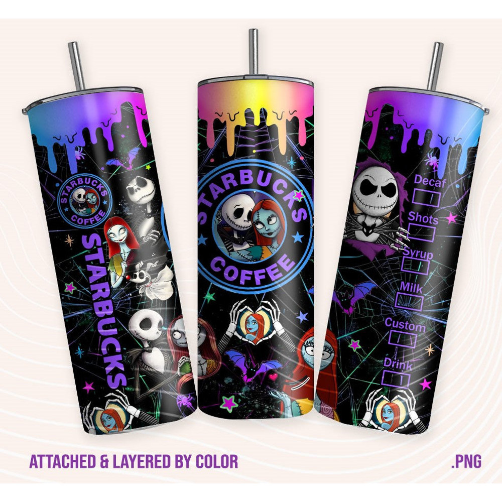 Jack Skellington Tumbler, 20oz Skinny Straight, Jack Sally Valentine, Halloween Tumbler PNG, Full Tumbler Wrap, Png, Instant Download.jpg