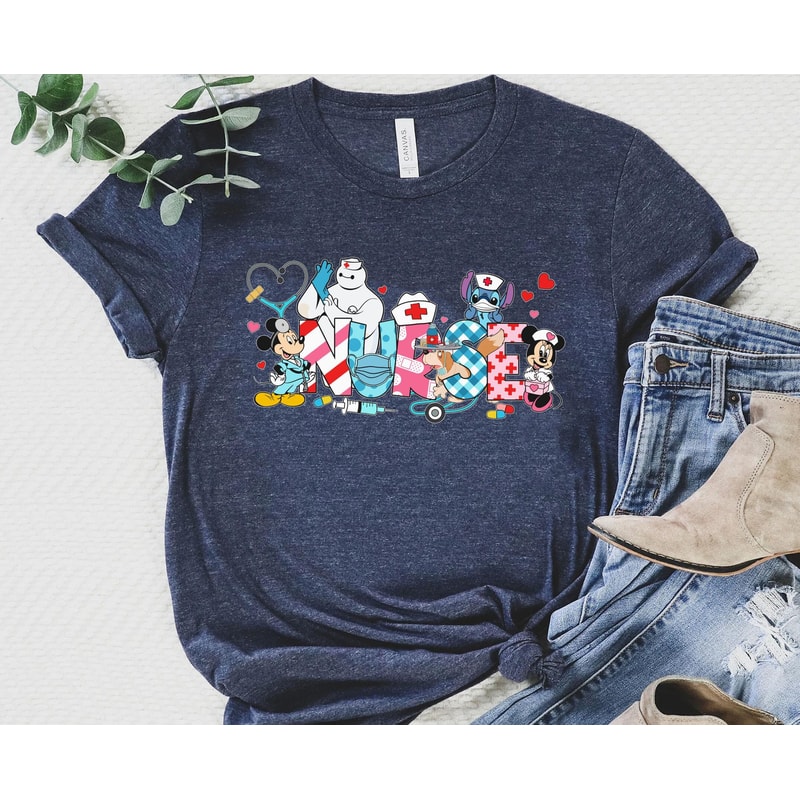 Disney Nurse Characters Shirt Disney Nurse T-shirt Nursing School Student Gift Nurse's Day 2023 Tee RN Registered Nurse Shirt - 4.jpg