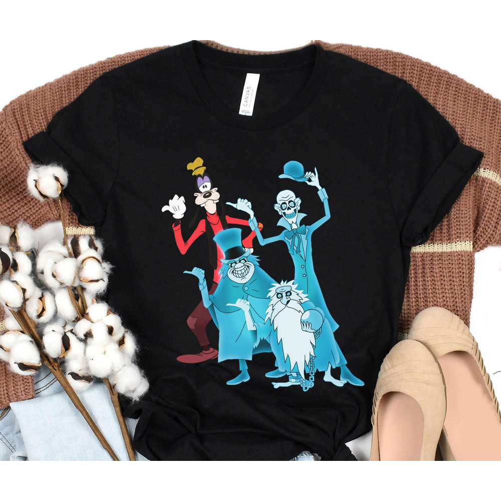 Goofy And Hitchhiking Ghost Haunted Mansion Shirt  Disney Halloween Party T-shirt  Walt Disney World Trip Outfits  Disney Halloween Gift - 3.jpg