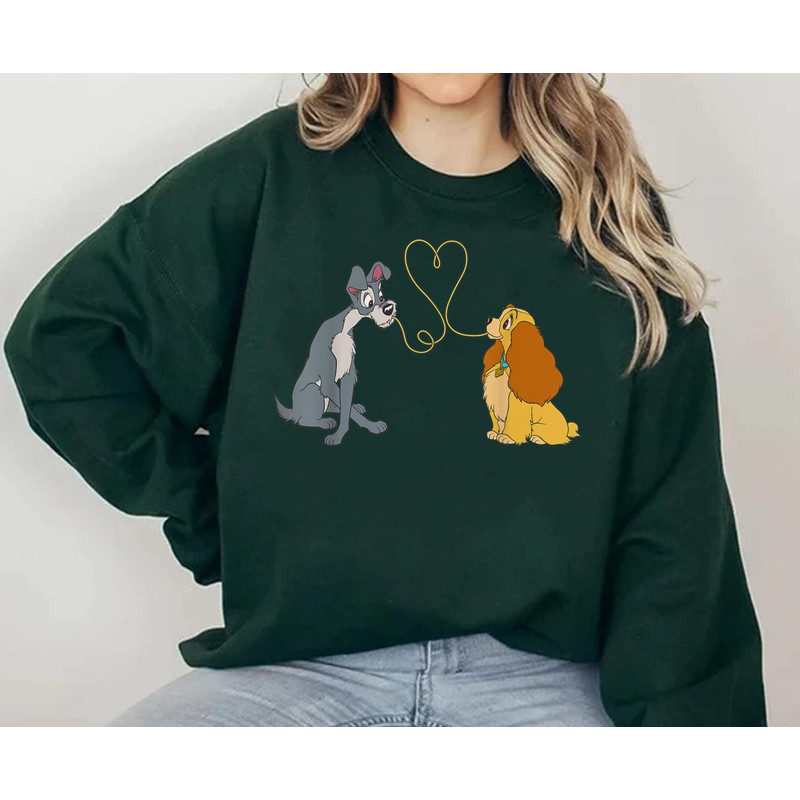 Lady And The Tramp Bella Notte Shirt  Disney Love Heart Tee  Disney Valentine's Day T-shirt  Disneyland Couple Matching Trip - 3.jpg