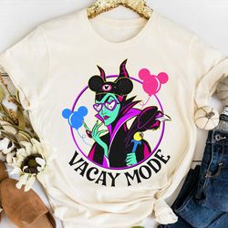 maleficent with mickey balloon vacay mode shirt, sleeping beauty disney villain t-shi