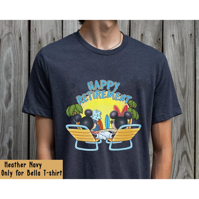 Mickey And Minnie Sunset Happy Retirement T-shirt Disney Retired 2023 Summer Beach Tee Walt Disney World T-shirt Funny Disneyland Trip - 3.jpg