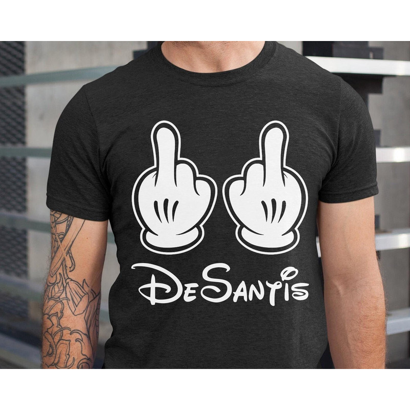 Mickey Mouse Middle Finger Desantis T-shirt Disney Funny Shirt Disney Gift Ideas Walt Disney World Magic Kingdom Disneyland Trip - 1.jpg