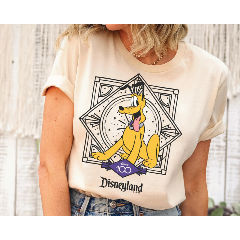 Pluto Dog Disney 100 Years Of Wonder Shirt Disney100 Tee Walt Disney Company T-shirt Disneyland Platinum 2023 Trip 100th Anniversary - 4.jpg