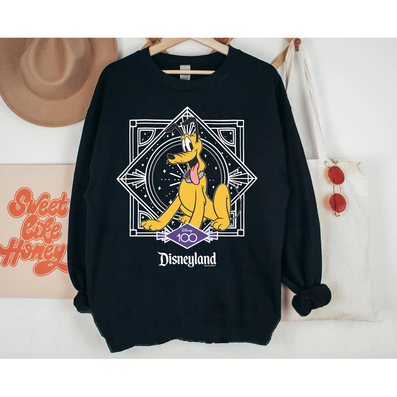 Pluto Dog Disney 100 Years Of Wonder Shirt Disney100 Tee Walt Disney Company T-shirt Disneyland Platinum 2023 Trip 100th Anniversary - 5.jpg