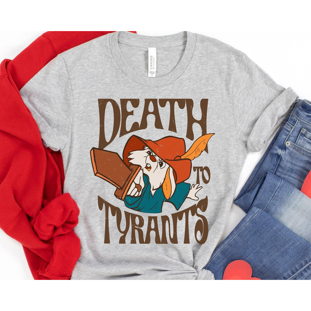 Retro 70s Skippy Rabbit Death To Tyrants Shirt  Robin Hood Disney T-shirt  Magic Kingdom  Walt Disney World  Disneyland Trip Outfits - 2.jpg