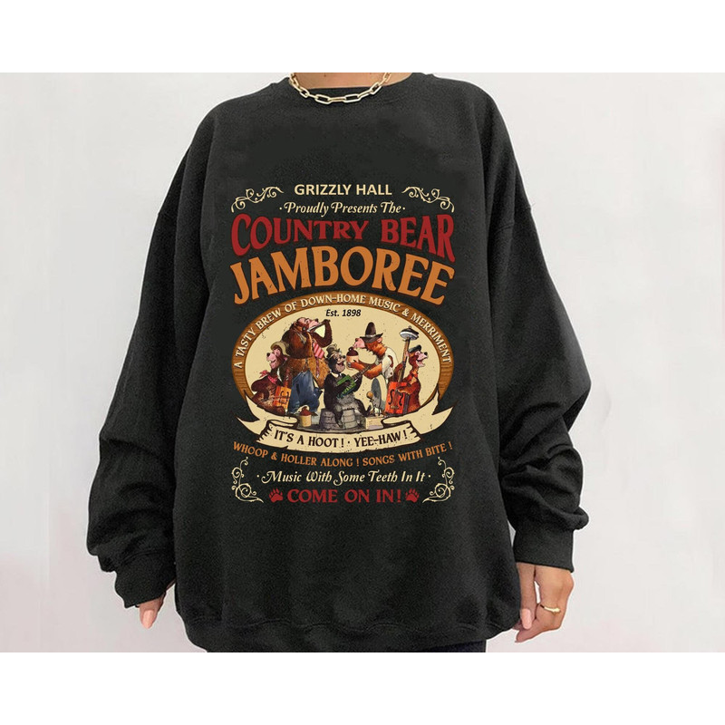 Retro Country Bear Jamboree Sweatshirt  Grizzly Hall Country Bear Jamboree  Walt Disney World T-shirt  Disneyland Park  Magic Kingdom - 1.jpg