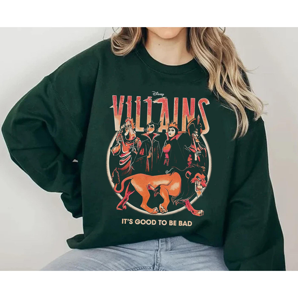 Retro Disney Villains Group Sweatshirt Scar Evil Queen Maleficent Hades Jafar T-shirt Walt Disney World Tee Disneyland Family Vacation - 2.jpg