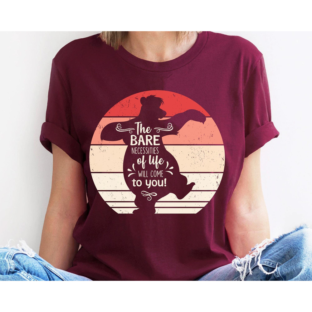Retro Disney Baloo Bear Bare Necessities Shirt Disney The Jungle Book T-shirt Disney Birthday Walt Disney World Hollywood Studios - 3.jpg