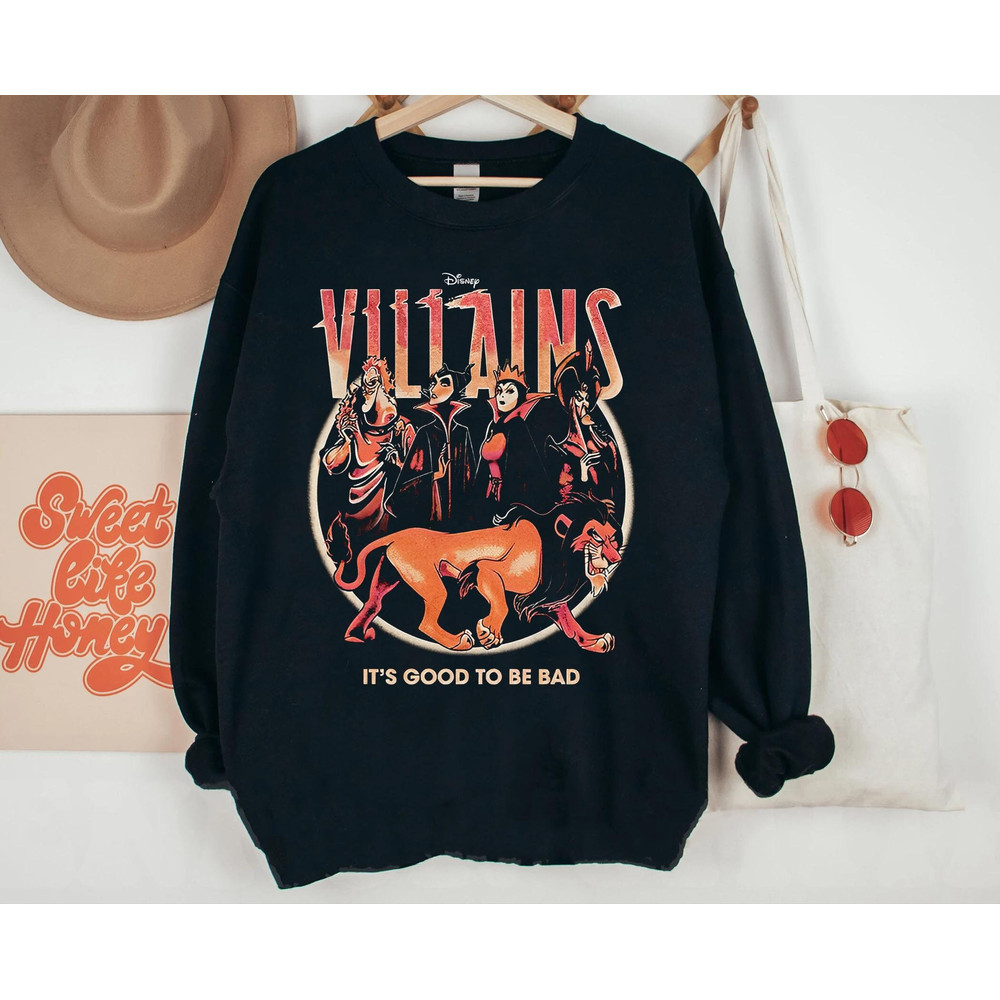 Retro Disney Villains Group Sweatshirt Scar Evil Queen Maleficent Hades Jafar T-shirt Walt Disney World Tee Disneyland Family Vacation - 3.jpg
