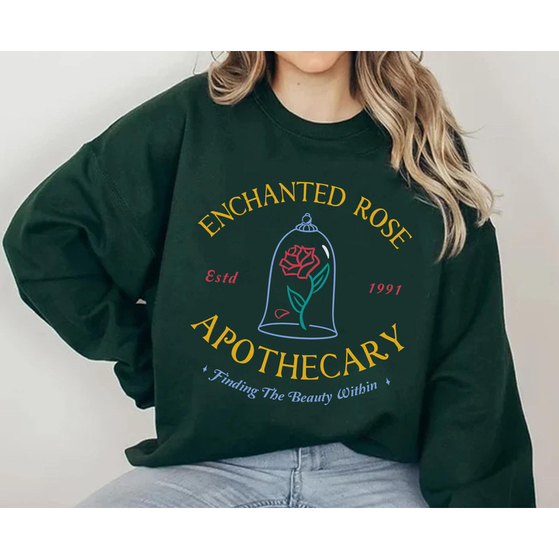 Retro Enchanted Rose Apothecary Shirt Beauty And The Beast Disney T-shirt Magic Kingdom Walt Disney World Disneyland Trip Outfits - 3.jpg
