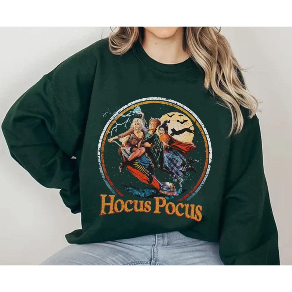 Retro Hocus Pocus Sanderson Sisters Flying Shirt Disney Halloween Party T-shirt Mickey's Not So Scary Halloween Disneyland Halloween - 3.jpg