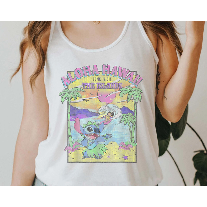 Retro Lilo & Stitch Aloha Hawaii Come Visit The Islands Shirt Happy Stitch 626 Day Jun 26th T-shirt Summer Vacation Disneyland Outfits - 4.jpg