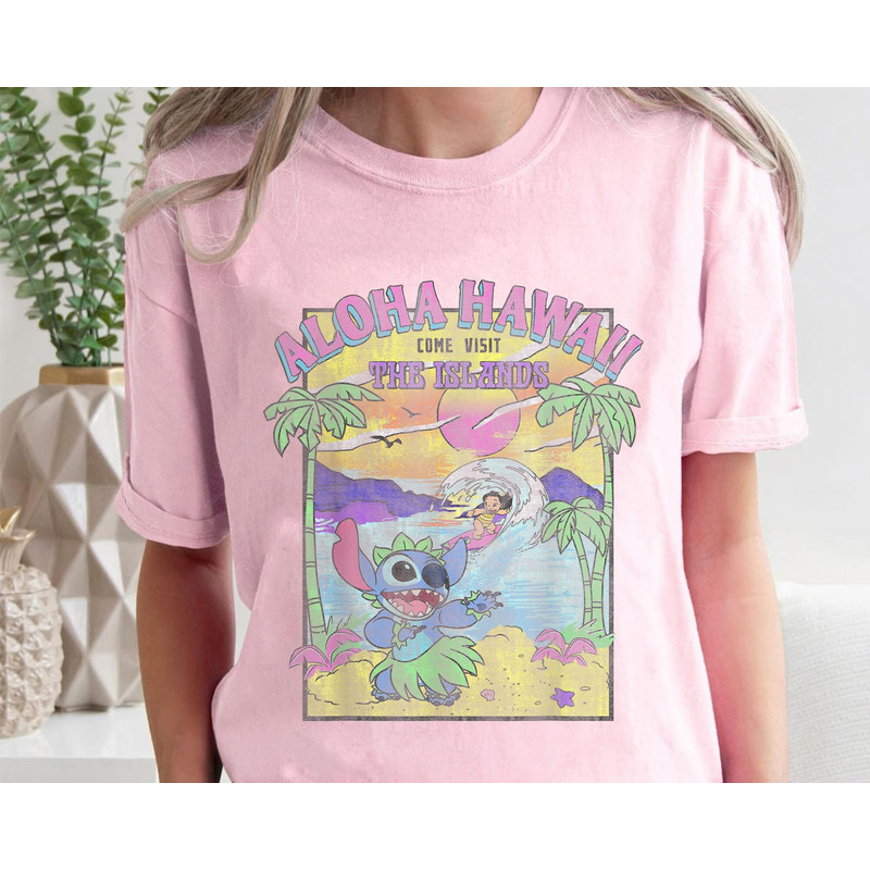 Retro Lilo & Stitch Aloha Hawaii Come Visit The Islands Shirt Happy Stitch 626 Day Jun 26th T-shirt Summer Vacation Disneyland Outfits - 5.jpg