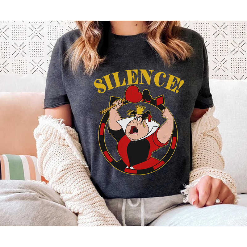 Retro Queen Of Hearts Silence Shirt  Alice In Wonderland Disney Villains T-shirt  Walt Disney World  Disneyland Trip Outfits - 4.jpg