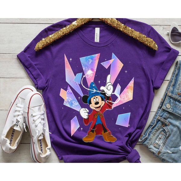 Sorcerer Mickey Disney 100 Years Of Wonder Shirt Walt Disney Hollywood Studios T-shirt Fantasia Disneyland 2023 Trip 100th Anniversary - 5.jpg