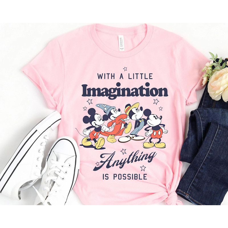 Sorcerer Mickey With Little Imagination Anything Possible Shirt Fantasmic Disneyland Tee Disney's Fantasia T-shirt Hollywood Studios - 4.jpg